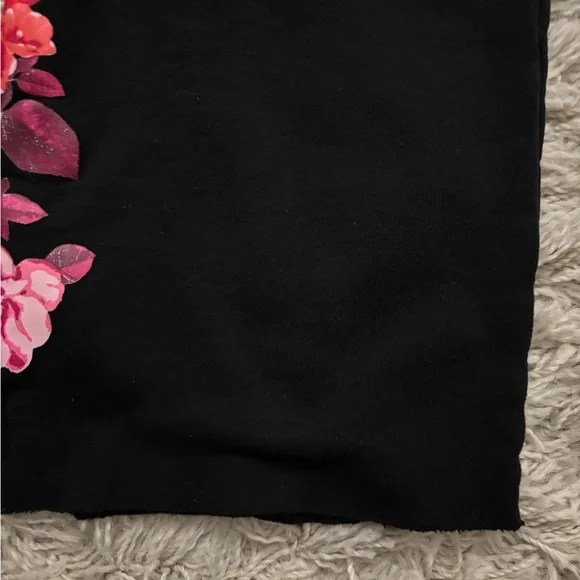 PINK Victoria's Secret Classic Jogger Black Floral Sweatpants Size S - Picture 9 of 10